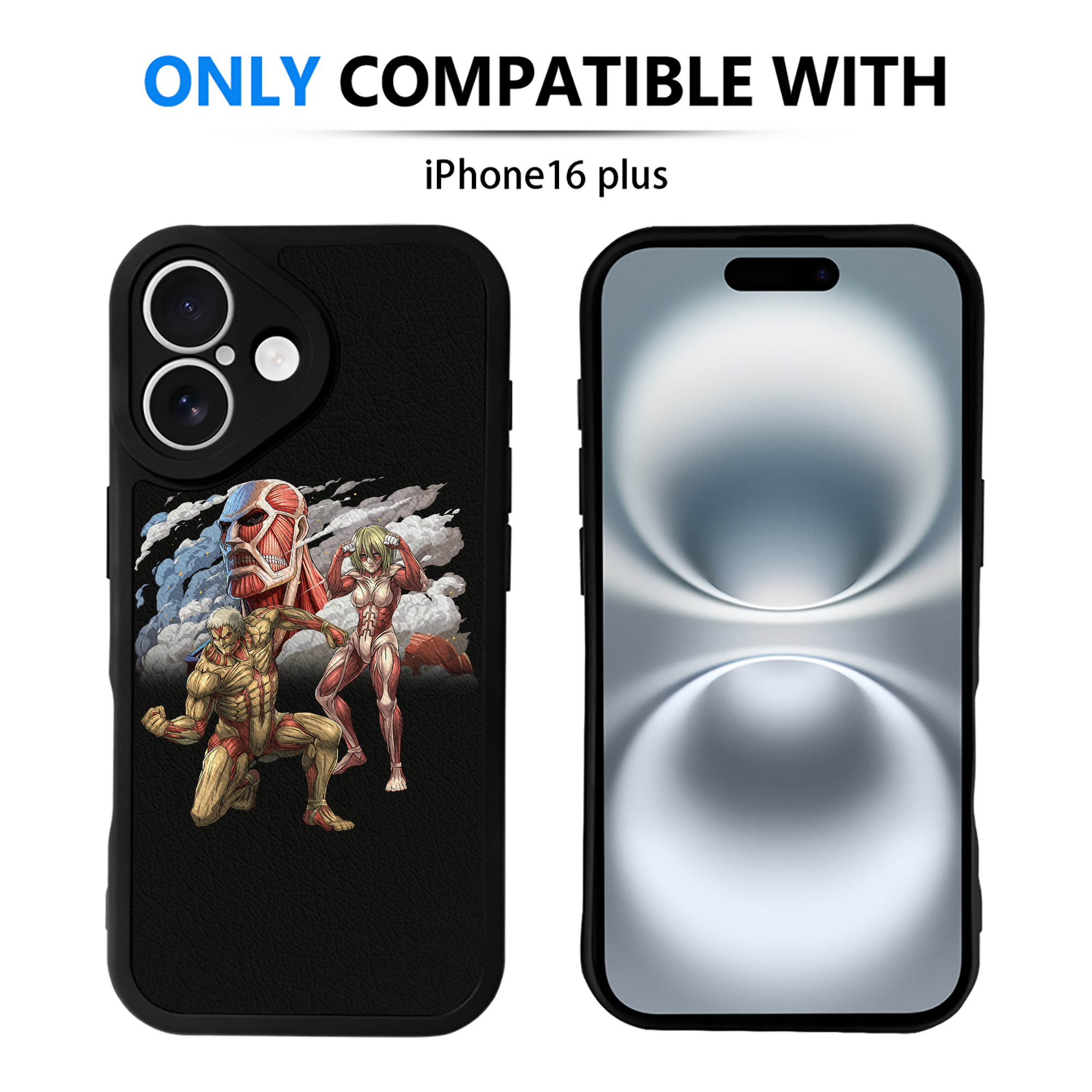 （画像用） 進撃の巨人 Attack on Titan 【iPhone 16シリーズ対応】シリコンスマホケース（レザー調） 材質：シリコン